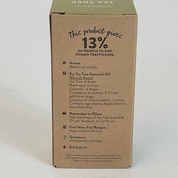 Simply Earth Tea Tree Essential Oil 15ml 100% Pure Oils Natural Aromatherapy NIB - Picture 7 of 12